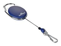 Durable - Enrouleur mousqueton de badge - bleu