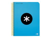 Antartik - Cahier à spirale A4 (21x29,7 cm) - 240 pages - petits carreaux (5x5 mm) - bleu