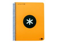 Antartik - Cahier à spirale A4 (21x29,7 cm) - 240 pages - petits carreaux (5x5 mm) - orange