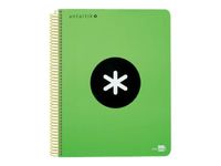 Antartik - Cahier à spirale A4 (21x29,7 cm) - 240 pages - petits carreaux (5x5 mm) - vert