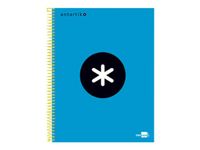 Antartik - Cahier à spirale A5 - 240 pages - petits carreaux (5x5 mm) - bleu