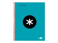 Antartik - Cahier à spirale A5 - 240 pages - petits carreaux (5x5 mm) - turquoise