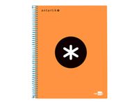 Antartik - Cahier à spirale A5 - 240 pages - petits carreaux (5x5 mm) - orange