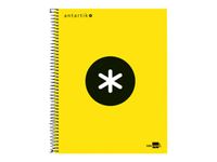 Antartik - Cahier à spirale A5 - 240 pages - petits carreaux (5x5 mm) - jaune