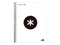 Antartik - Cahier à spirale A5 - 240 pages - petits carreaux (5x5 mm) - blanc