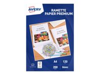 Avery - Papier blanc Premium - A4 (210 x 297 mm) - 120 g/m² - Ramette de 200 feuilles