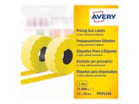 Avery - Boîte de 10 rouleaux de 1500 étiquettes permanentes - 12 x 26 mm - jaune