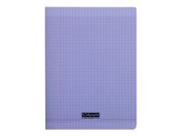 Calligraphe 8000 - Cahier polypro 24 x 32 cm - 96 pages - petits carreaux (5x5 mm) - violet