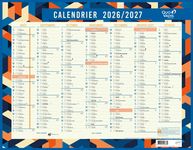Quo Vadis - Calendrier mural - 2026-2027 - Français - Classic - Multicolore - 14 mois de août à septembre - 43x33,5 cm - Papier Clairefontaine blanc - Fabrication française