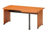 Bureau compact à droite JAZZ+ - 180 cm - Pieds panneaux - Aulne