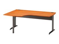 Bureau compact à gauche JAZZ+ - 180 cm - Pieds métal - Aulne