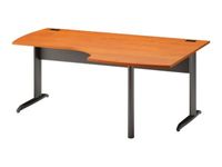 Bureau compact à droite JAZZ+ - 180 cm - Pieds métal - Aulne