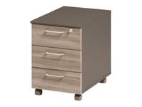 Caisson mobile JAZZ+ - Profondeur 60 cm - 3 tiroirs - Chêne gris