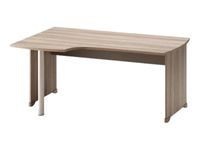 Bureau compact à gauche JAZZ+ - 160 cm - Pieds panneaux - Chêne gris