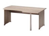 Bureau compact à droite JAZZ+ - 160 cm - Pieds panneaux - Chêne gris