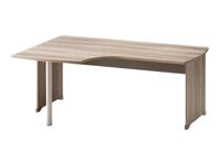 Bureau compact à gauche JAZZ+ - 180 cm - Pieds panneaux - Chêne gris