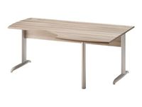 Bureau compact à droite JAZZ+ - 180 cm - Pieds métal - Chêne gris