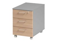 Caisson mobile JAZZ+ - Profondeur 60 cm - 3 tiroirs - Hêtre
