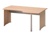 Bureau compact à droite JAZZ+ - 180 cm - Pieds panneaux - Hêtre ambré