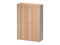 Armoire haute JAZZ+ - L120 x H183 x P48 - 2 portes - 4 étagères - Hêtre
