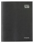 Agenda Calpe - 16 mois - 1 semaine par 2 pages - 21,9 x 15,9 cm - noir - Brepols