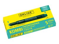 Online Kombi - 5 Cartouches d'encre turquoise
