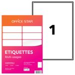 Office Star - 100 Étiquettes multi-usages blanches - 199,6 x 289,1 mm - réf OS43440