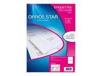 Office Star - 12000 étiquettes blanches Multi-usages - 70 x 37mm 