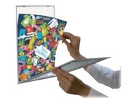 INOVSHOP - Porte-visuel d'information adhésif gris