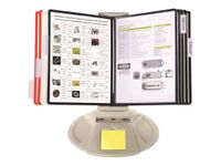 INOVSHOP - Lutrin de comptoir en plastique - fourni avec 10 pochettes A4 multi-coloris