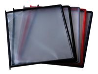 INOVSHOP - 10 Pochettes A4 pour lutrin - cadre en plastique rigide - gris