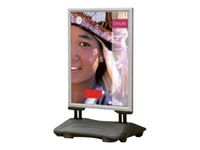 INOVSHOP - Stop-trottoir (Chevalet de sol) A1 - base lestée - double face