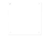 Pickup Home 3D - Plaque Acier blanc 3 mm - 15 x 15 cm