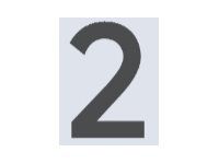 Pickup Home 3D Rio - Étiquette autocollante 100 mm - Chiffre 2 - gris