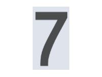 Pickup Home 3D Rio - Étiquette autocollante 100 mm - Chiffre 7 - gris