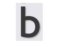 Pickup Home 3D Rio - Étiquette autocollante 100 mm - Lettre B - gris