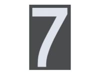 Pickup Home 3D Milan - Étiquette autocollante 60 mm - Chiffre 7 - gris