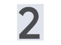 Pickup Home 3D Rio - Étiquette autocollante 60 mm - Chiffre 2 - gris