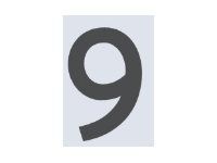 Pickup Home 3D Rio - Signo - number - 60 mm (hight) - montaje en superficie - autoadhesivo - gris