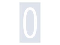 Pickup Home 3D Oslo - Étiquette autocollante 90 mm - Chiffre 0 - blanc