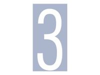 Pickup Home 3D Oslo - Étiquette autocollante 90 mm - Chiffre 3 - blanc