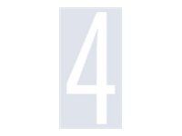 Pickup Home 3D Oslo - Étiquette autocollante 90 mm - Chiffre 4 - blanc