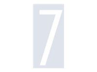 Pickup Home 3D Oslo - Étiquette autocollante 90 mm - Chiffre 7 - blanc