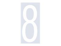 Pickup Home 3D Oslo - Étiquette autocollante 90 mm - Chiffre 8 - blanc