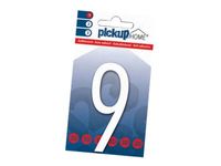 Pickup Home 3D Oslo - Étiquette autocollante 90 mm - Chiffre 9 - blanc