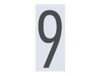 Pickup Home 3D Oslo - Étiquette autocollante 90 mm - Chiffre 9 - gris