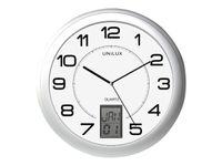 Unilux - Horloge intelligente Instinct - 30,5 cm - gris métal