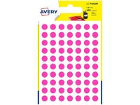 Avery - 490 Pastilles adhésives - rose - diamètre 8 mm