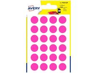 Avery - 168 Pastilles adhésives - rose - diamètre 15 mm