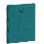 Agenda de bureau spiralé Swan Eurotime 29S - 1 semaine sur 2 pages - 21 x 29,7 cm - disponible dans différentes couleurs - Exacompta